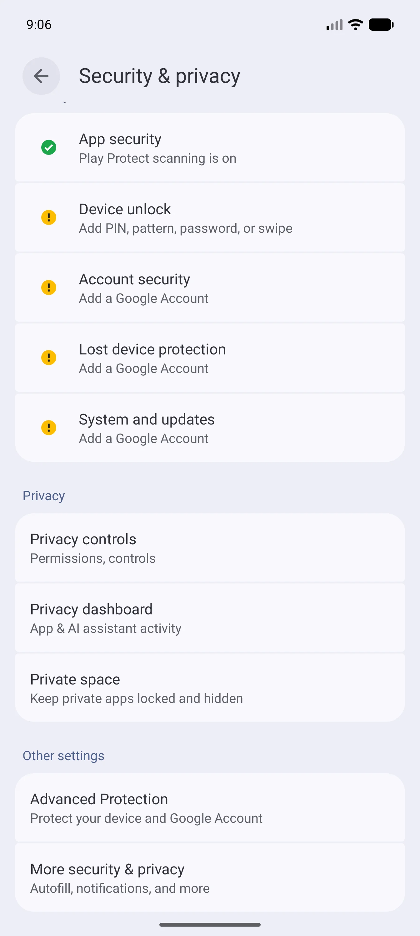 More security & privacy